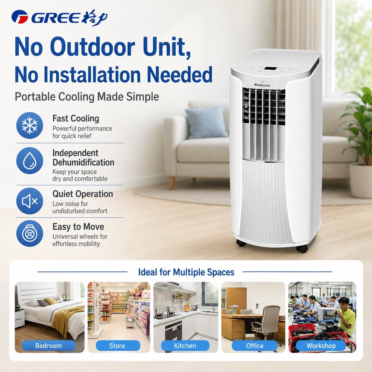 Gree 1P Single-Cooling Portable AC