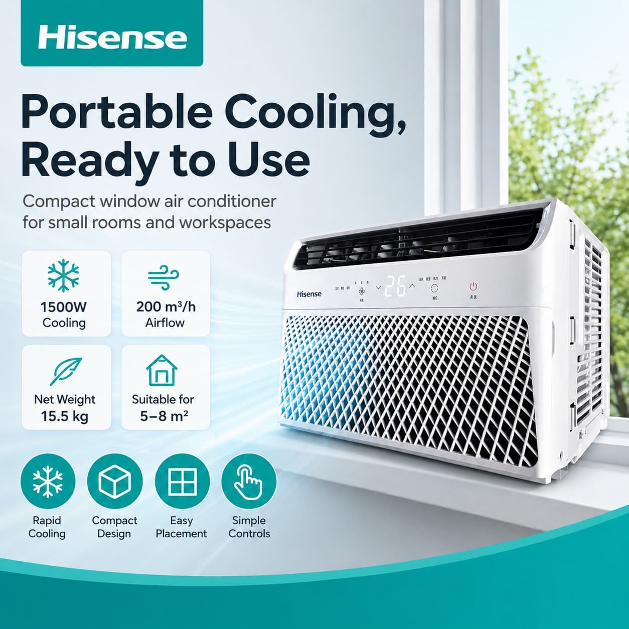 Hisense Small 1HP Window-Type AC