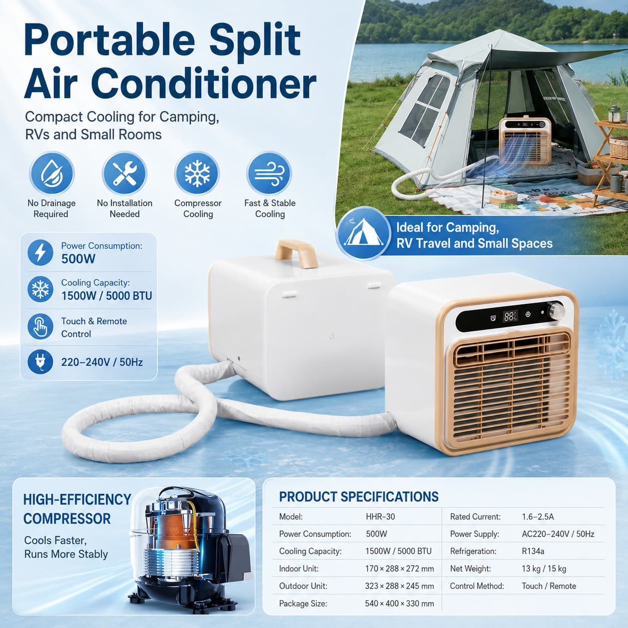 LEJINGYI HHR-30 Portable Split AC