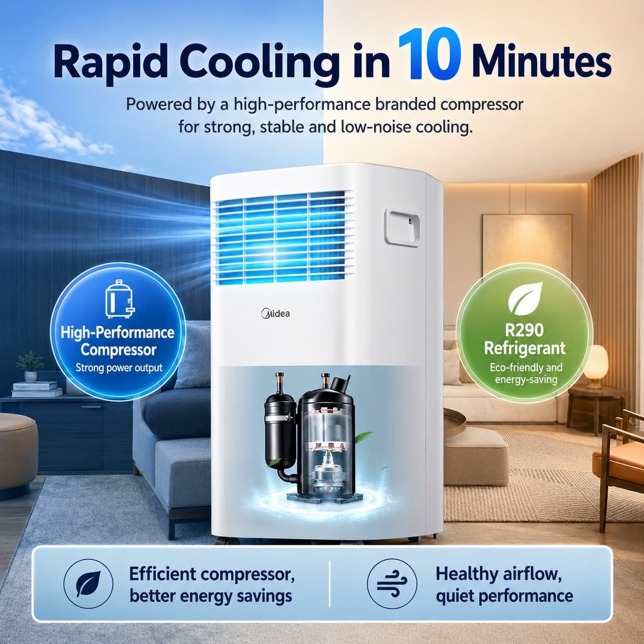 Midea KY-15 Small 1HP Portable AC